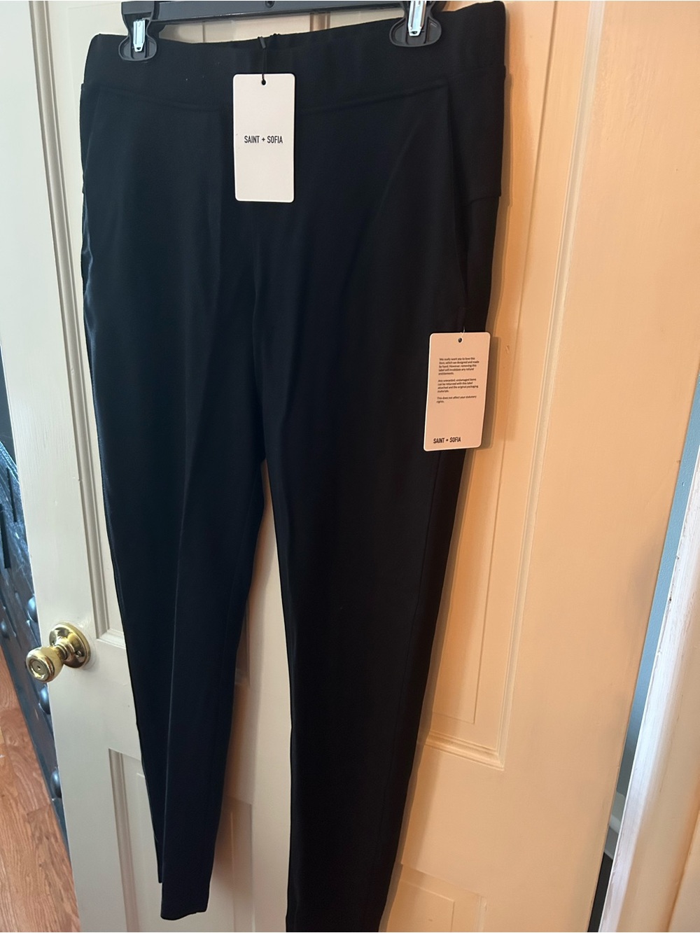 SAINT + SOFIA Finsbury Black Stretch Pant
